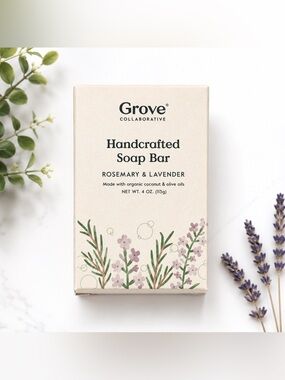 Grove Collaborative Handcrafted Soap Bar - Rosemary & Lavender